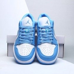 Men's Nike Jordan 1 Low UNC University Blue/White Jordan Shoes