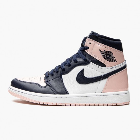 Women's/Men's Nike Jordan 1 High OG Bubble Gum Atmosphere/White-Laser Pink-Obsidian Jordan Shoes