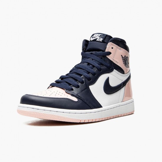 Women's/Men's Nike Jordan 1 High OG Bubble Gum Atmosphere/White-Laser Pink-Obsidian Jordan Shoes