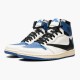 Women's/Men's Nike Jordan 1 High OG SP Fragment x Travis Scott Sail/Black-Military Blue-Shy Pink Jordan Shoes