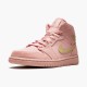 Women's/Men's Nike Jordan 1 Mid Coral Gold Coral StardustClub/Gold/Black Jordan Shoes