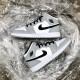 Women's/Men's Nike Jordan 1 Mid Light Smoke Grey Light Smoke Grey/Black/White Jordan Shoes