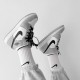 Women's/Men's Nike Jordan 1 Mid Light Smoke Grey Light Smoke Grey/Black/White Jordan Shoes