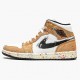 Women's/Men's Nike Jordan 1 Mid SE Brushstroke Sail/Black/Cider/Chile Red Jordan Shoes