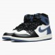 Women's/Men's Nike Jordan 1 Retro High Blue Moon Summit White/Blue Moon-Black Jordan Shoes