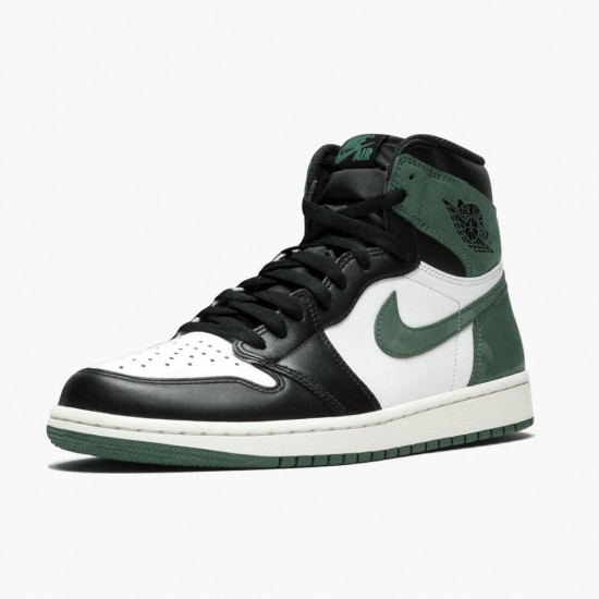 Women's/Men's Nike Jordan 1 Retro High Clay Green Summit White/Clay Green-Black Jordan Shoes