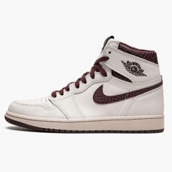 Men's Nike Jordan 1 Retro High OG A Ma Maniére Sail/Burgundy Crush Jordan Shoes