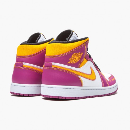 Women's/Men's Nike Jordan 1 Mid Dia de los Muertos Purple Jordan Shoes