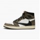 Women's/Men's Nike Jordan 1 High OG TS SP Travis Scott Sail/Dark Mocha/University Red Jordan Shoes