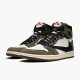 Women's/Men's Nike Jordan 1 High OG TS SP Travis Scott Sail/Dark Mocha/University Red Jordan Shoes