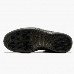 Men's Nike Jordan 12 Retro OVO Black Black/Black/Metallic Gold Jordan Shoes