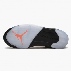 Women's/Men's Nike Jordan 5 Retro International Flight Sail/Racer Blue-Cone Black Jordan Shoes