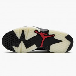 Women's/Men's Nike Jordan 6 Retro Washed Denim Black Sail/Varsity Red/Black Jordan Shoes