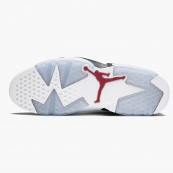 Women's/Men's Nike Jordan 6 Retro Carmine White/Carmine Black/Black Jordan Shoes