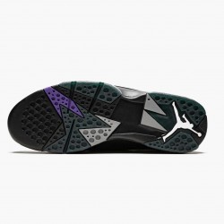 Men's Nike Jordan 7 Retro Ray Allen Black Fierce Purpler Dark Stee Black/Fierce Purple-Dark Grey Steel Jordan Shoes