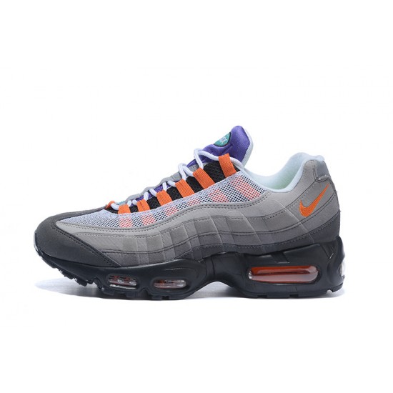 Women's/Men's Nike Air Max 95 OG QS Blacksafety Orangevolt Footwear 810374-078