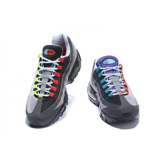 Women's/Men's Nike Air Max 95 OG QS Blacksafety Orangevolt Footwear 810374-078