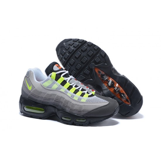 Women's/Men's Nike Air Max 95 OG QS Blacksafety Orangevolt Footwear 810374-078