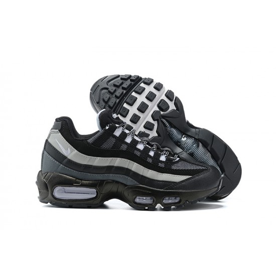 Men's Nike Air Max 95 TT Black White and Grey Footwear 