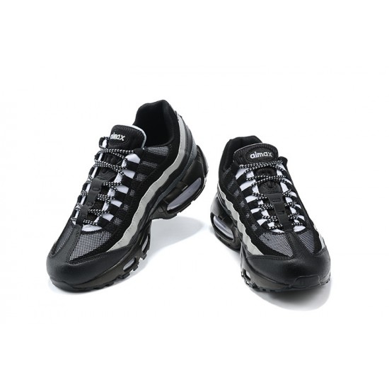 Men's Nike Air Max 95 TT Black White and Grey Footwear 