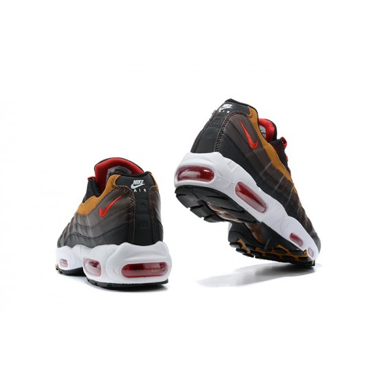 Men's Nike Air Max 95 TT Grey Red and Brown Footwear 