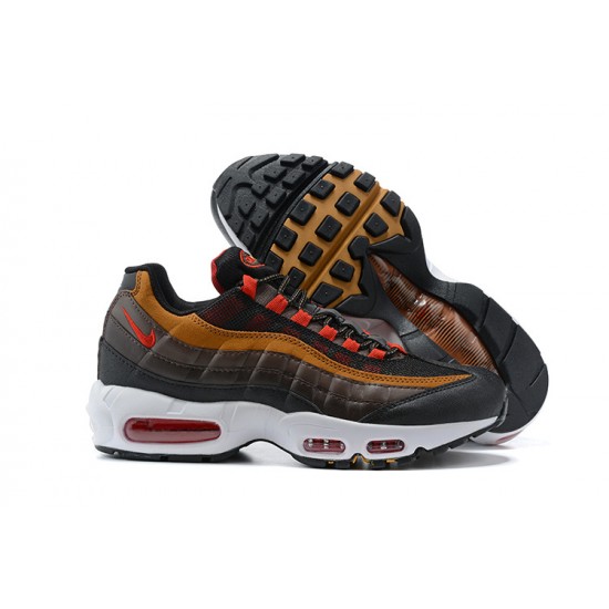 Men's Nike Air Max 95 TT Grey Red and Brown Footwear 