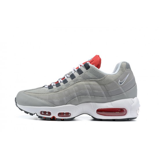 Men's Nike Air Max 95 TT Grey White and Red Footwear 