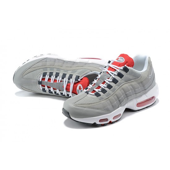 Men's Nike Air Max 95 TT Grey White and Red Footwear 