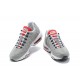 Men's Nike Air Max 95 TT Grey White and Red Footwear 