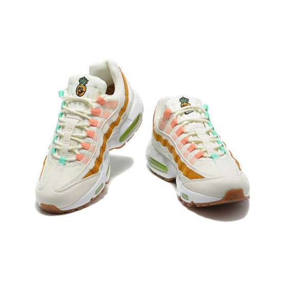 Men's Nike Air Max 95 TT White  Green Brown Footwear CZ0154-100 