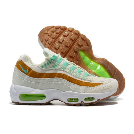 Men's Nike Air Max 95 TT White  Green Brown Footwear CZ0154-100 