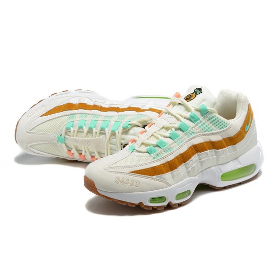 Men's Nike Air Max 95 TT White  Green Brown Footwear CZ0154-100 