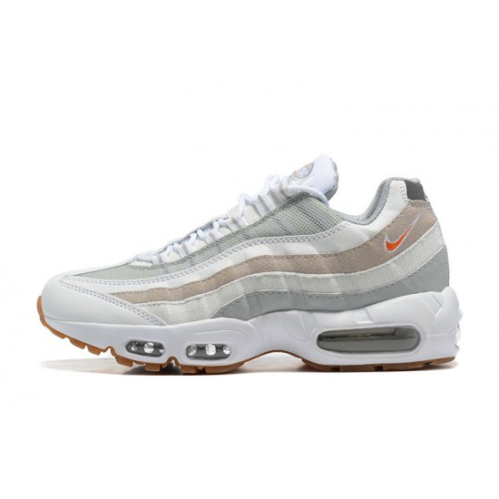 Men's Nike Air Max 95 TT White Grey and Orange Footwear DM0011-100 