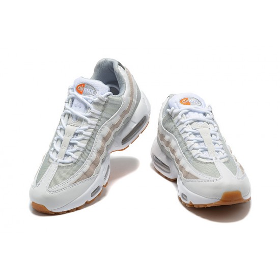 Men's Nike Air Max 95 TT White Grey and Orange Footwear DM0011-100 