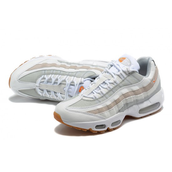 Men's Nike Air Max 95 TT White Grey and Orange Footwear DM0011-100 