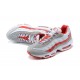 Men's Nike Air Max 95 TT White Red and Grey Footwear