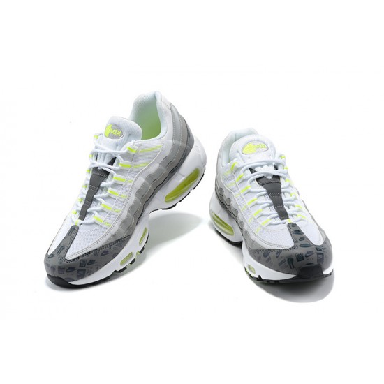 Men's Nike Air Max 95 TT White and Grey Footwear