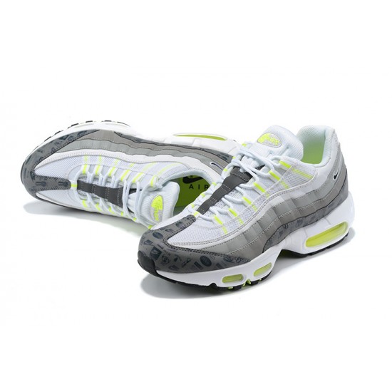 Men's Nike Air Max 95 TT White and Grey Footwear