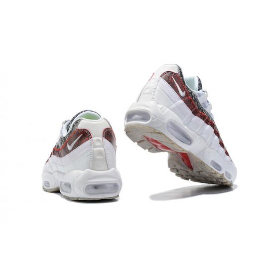 Men's Nike Air Max 95 TT White and Red Footwear