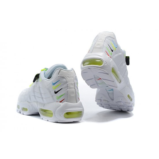 Women's/Men's Nike Air Max 95 TT Worldwide White Yellow Footwear CV9030-100