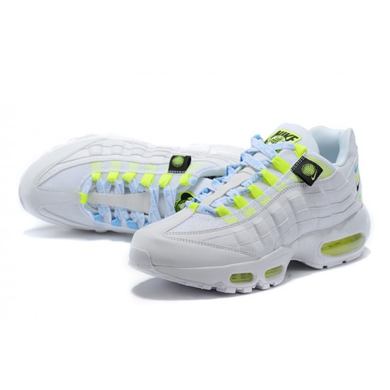 Women's/Men's Nike Air Max 95 TT Worldwide White Yellow Footwear CV9030-100