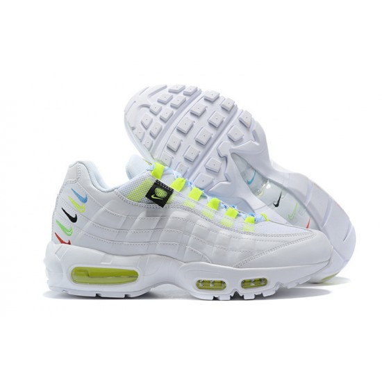 Women's/Men's Nike Air Max 95 TT Worldwide White Yellow Footwear CV9030-100