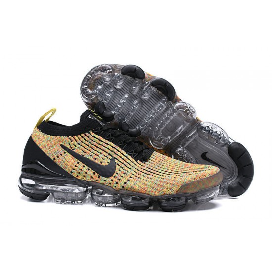 Women's/Men's Nike Air VaporMax Flyknit 3 Black Yellow Footwear  AJ6900-006