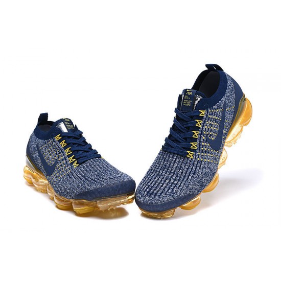 Women's/Men's Nike Air VaporMax Flyknit 3 Blue Yellow  Footwear AJ6900-444