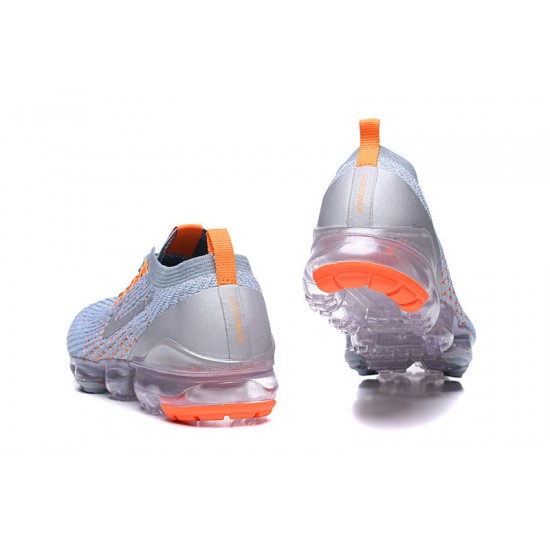 Women's/Men's Nike Air VaporMax Flyknit 3 Grey Orange Footwear AJ6900-003