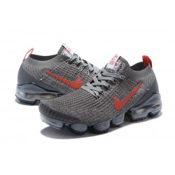 Women's/Men's Nike Air VaporMax Flyknit 3 Grey Red Footwear CT1270-001