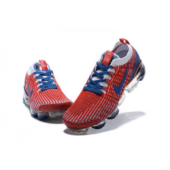 Women's/Men's Nike Air VaporMax Flyknit 3 Red Blue Footwear CW5585-100