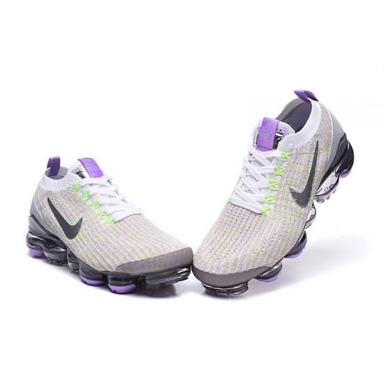 Women's/Men's Nike Air VaporMax Flyknit 3 White Purple Footwear AJ6900-102