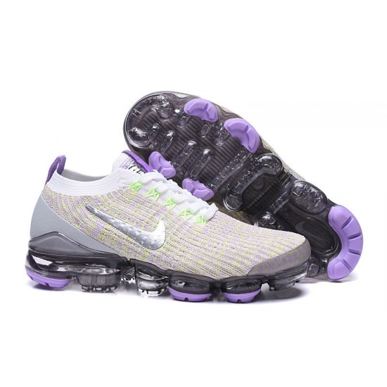 Women's/Men's Nike Air VaporMax Flyknit 3 White Purple Footwear AJ6900-102