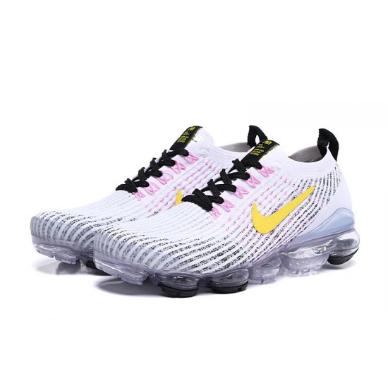 Women's/Men's Nike Air VaporMax Flyknit 3 White Yellow Footwear AJ6900-103